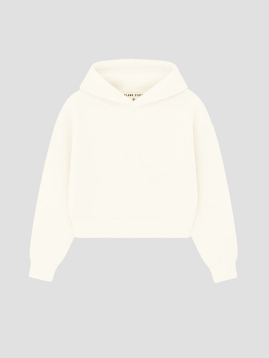 Cropped Heavyweight Natural Hoodie